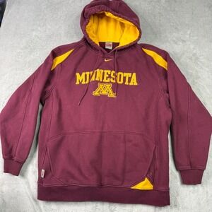 Nike Minnesota Golden Gophers NCAA Hoodie Maroon Gold Pullover Fleece L
